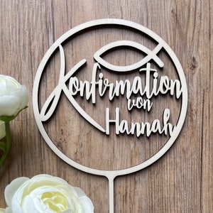 personalized cake topper confirmation