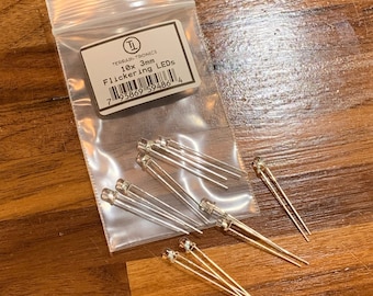 10x 3mm Flickering Candle LED's