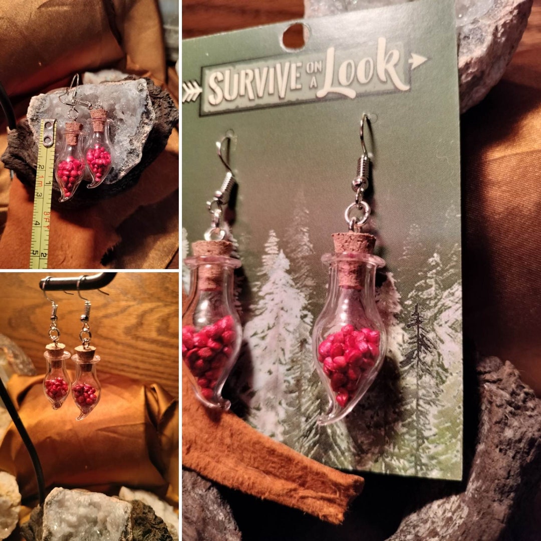 Glass Teardrop Onion Seed Earrings Etsy