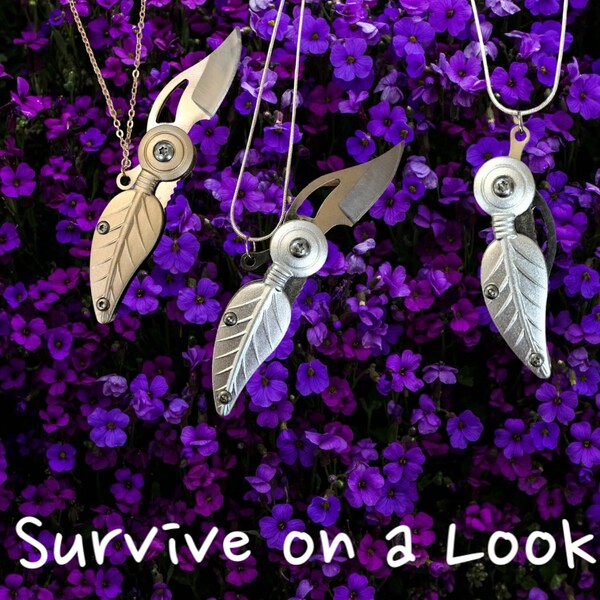 Hidden Knife Necklace Etsy