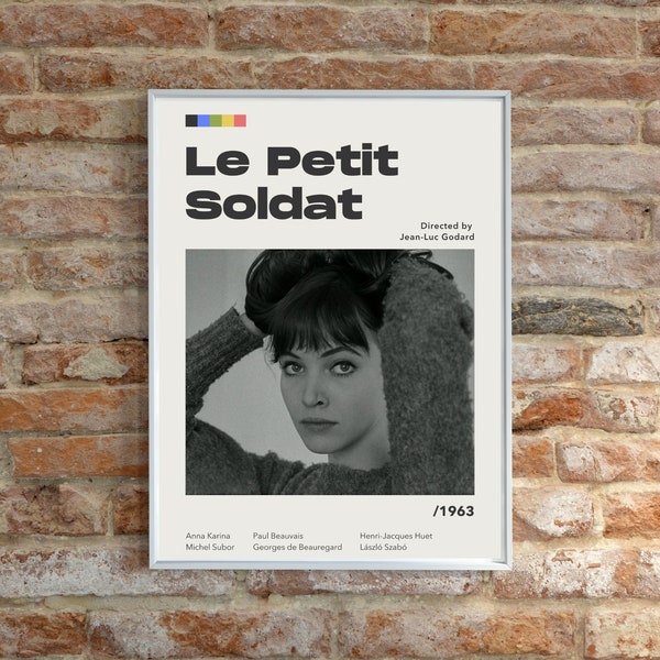 Le Petit Soldat - Poster Digital Download / Vintage Movie Poster / Wall Art Print / Printable Wall Art Print / Film Frame Print