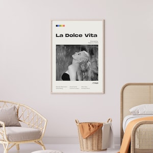La Dolce Vita - Poster Digital Download / Vintage Movie Poster / Wall Art Print / Printable Wall Art Print / Film Frame Print