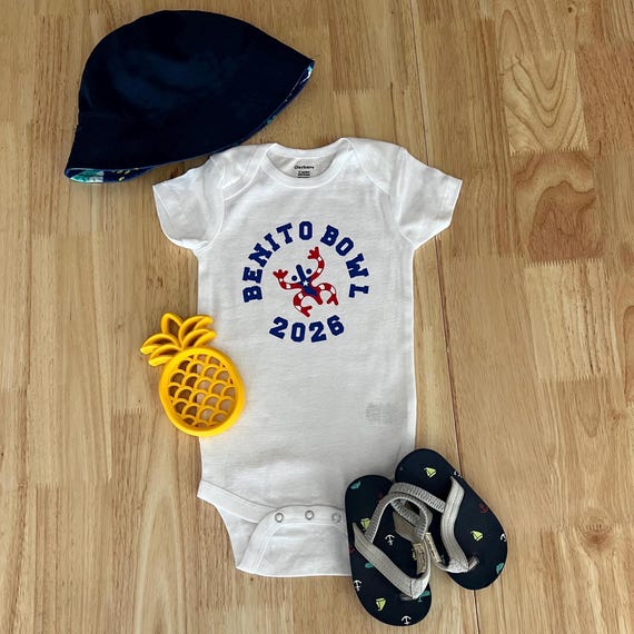 Benito Bowl 2026 Baby Bodysuit, El Coqui, Puerto Rico, Latino Heritage Month, Taino Coqui, Mexi-Riqueños, Conejo Malo, Boricua, Halftime, P