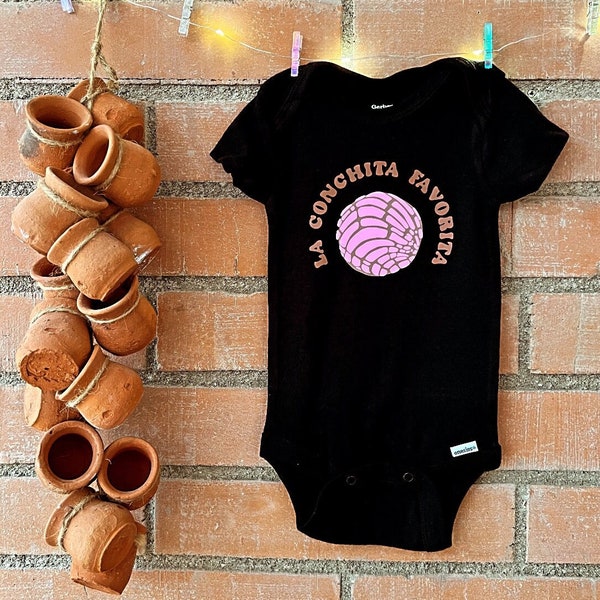 La Conchita Favorita Baby Bodysuit, Pan Dulce, Orgullo Mexicano, Mexican Things, Latinx Heritage Month, Nieta, Baby Shower Gift, Conchitas