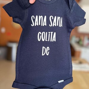 Sana Sana Colita De Rana Baby Bodysuit, Sapito, Baby Shower Gift, Pregnancy Reveal, Cosas Que Dicen Los Mexicanos, Orgullo Mexicano, Latinx image 9