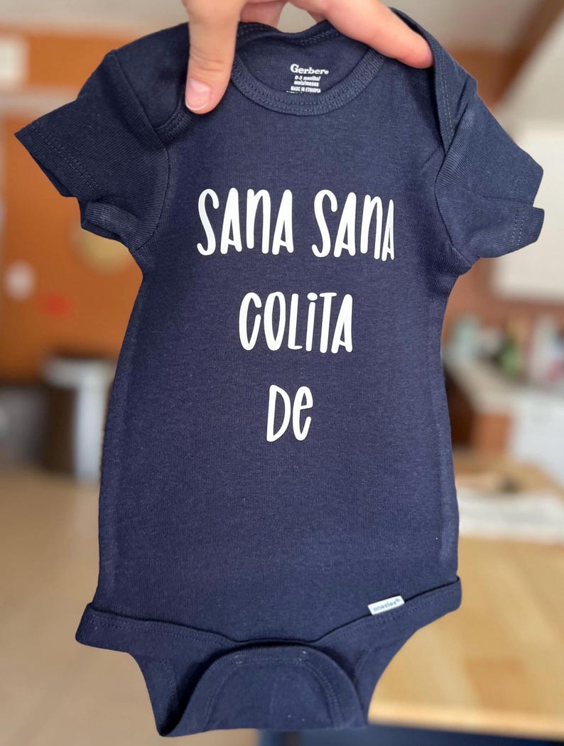 Sana Sana Colita De Rana Baby Bodysuit, Sapito, Baby Shower Gift, Pregnancy Reveal, Cosas Que Dicen Los Mexicanos, Orgullo Mexicano, Latinx image 9