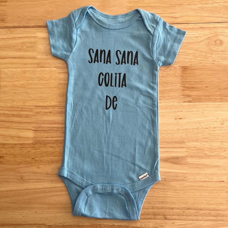 Sana Sana Colita De Rana Baby Bodysuit, Sapito, Baby Shower Gift, Pregnancy Reveal, Cosas Que Dicen Los Mexicanos, Orgullo Mexicano, Latinx image 4
