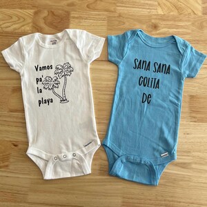 Sana Sana Colita De Rana Baby Bodysuit, Sapito, Baby Shower Gift, Pregnancy Reveal, Cosas Que Dicen Los Mexicanos, Orgullo Mexicano, Latinx image 8