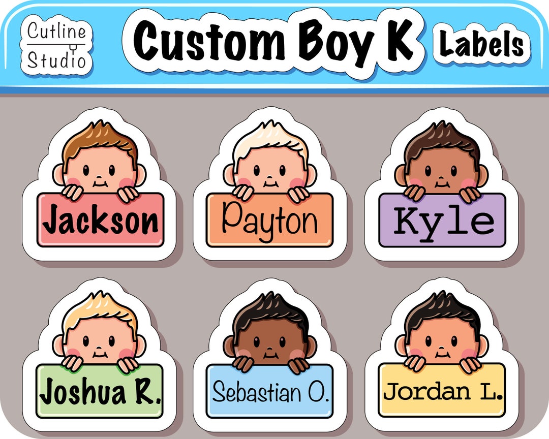 Customizable Boy K Name Tags Daycare Labels Personalized Etsy Customizable Boy K Name Tags Daycare Labels Personalized Etsy