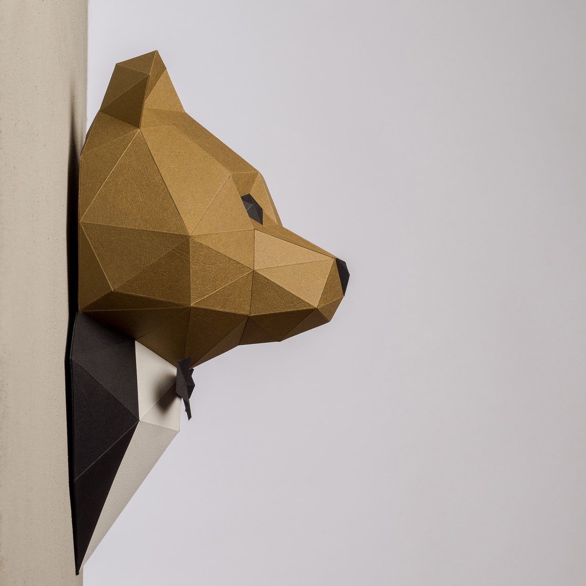 Papercraft 3D BEAR in SUIT Pepakura Low Poly Paper Sculpture - Etsy