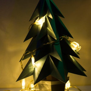 Papercraft 3D CHRISTMAS TREE in Pot NEW Year Party Decor Pepakura Low ...