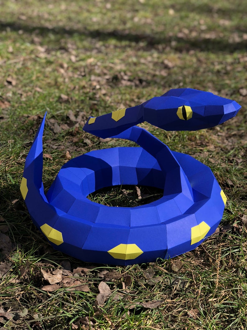 Papercraft 3d SNAKE 3D Python VIPER Low Poly Paper Sculpture - Etsy Canada