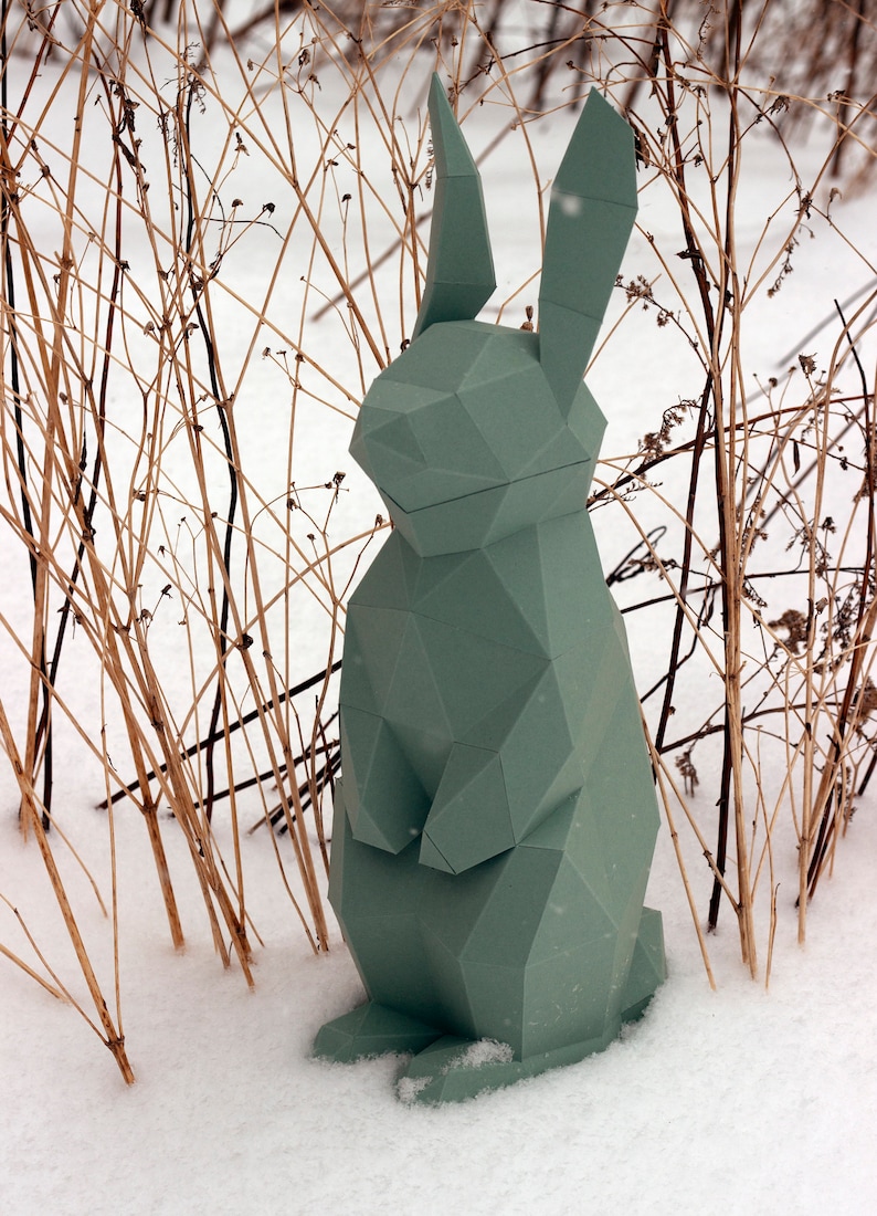 Papercraft 3d SMALL RABBIT BUNNY 3D Low Poly Paper Sculpture - Etsy Canada
