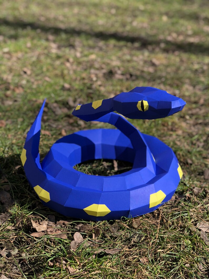 Papercraft 3d SNAKE 3D Python VIPER Low Poly Paper Sculpture - Etsy Canada