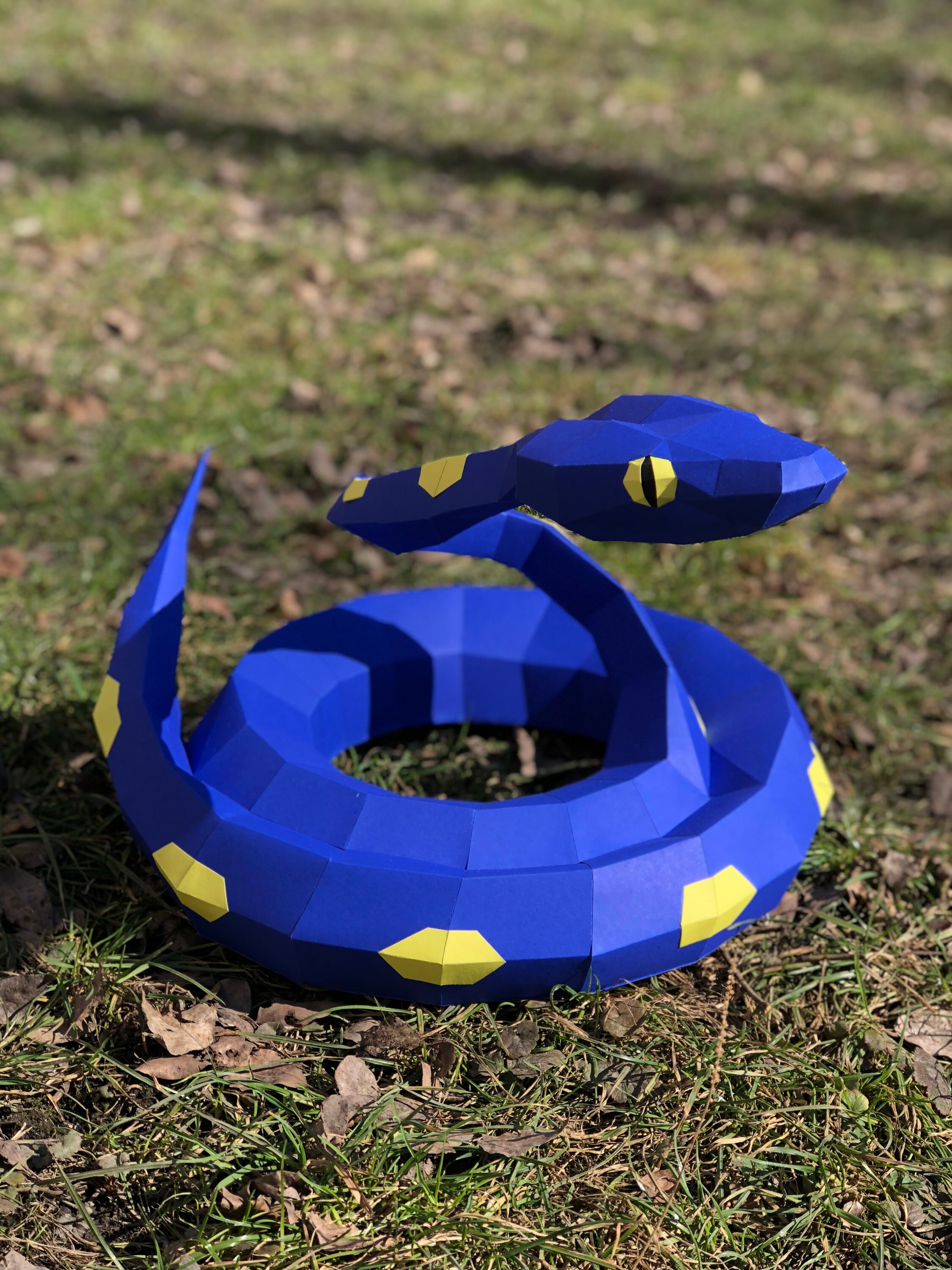 Papercraft 3d SNAKE 3D Python VIPER Low Poly Paper Sculpture 