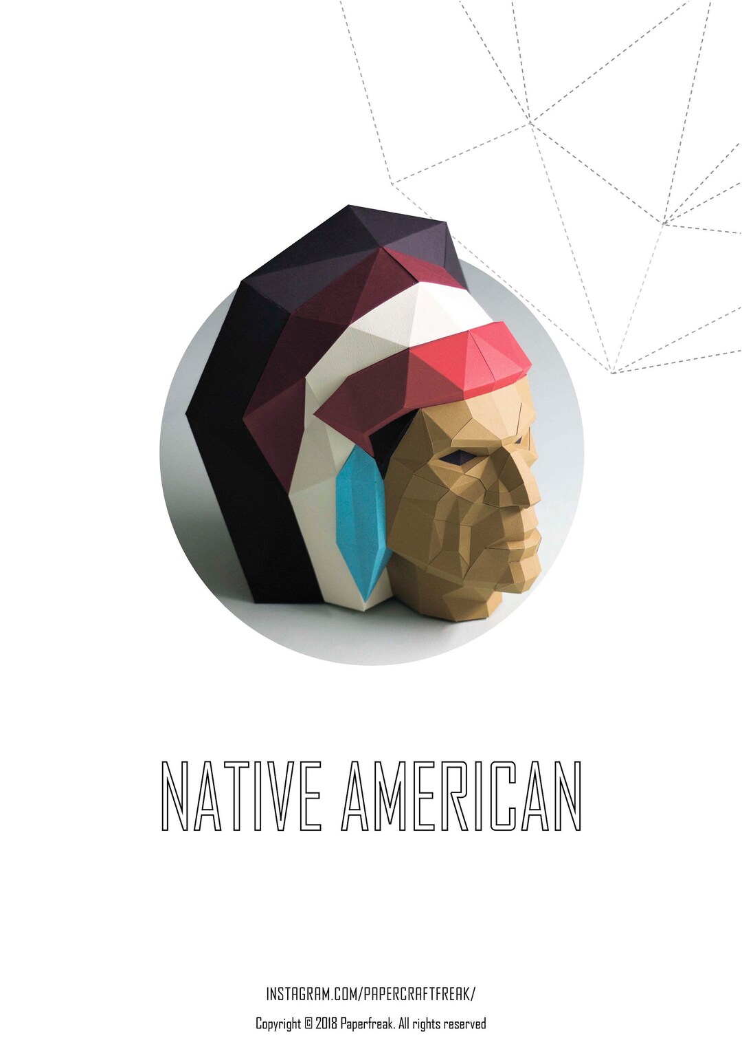 Papercraft 3D NATIVE AMERICAN INDIAN Comanche Apache Navajo Mahican