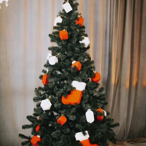 Papercraft 3D CHRISTMAS TREE TOYS New Year Party Decor Pepakura Low ...