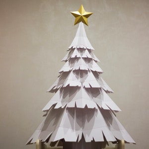 Papercraft 3D CHRISTMAS PINE TREE New Year Party Decor Pepakura Low ...