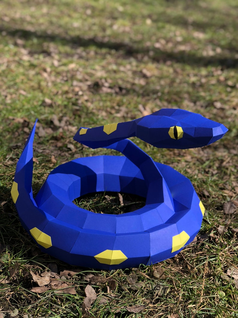 Papercraft 3d SNAKE 3D Python VIPER Low Poly Paper Sculpture - Etsy Ireland