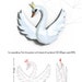 Papercraft 3D SWAN WITH CROWN mirror Version Pepakura Pdf Template Low ...