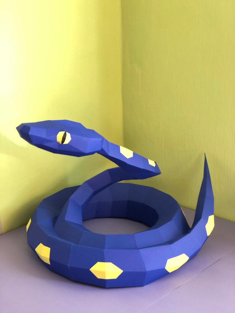Papercraft 3d SNAKE 3D Python VIPER Low Poly Paper Sculpture - Etsy Canada