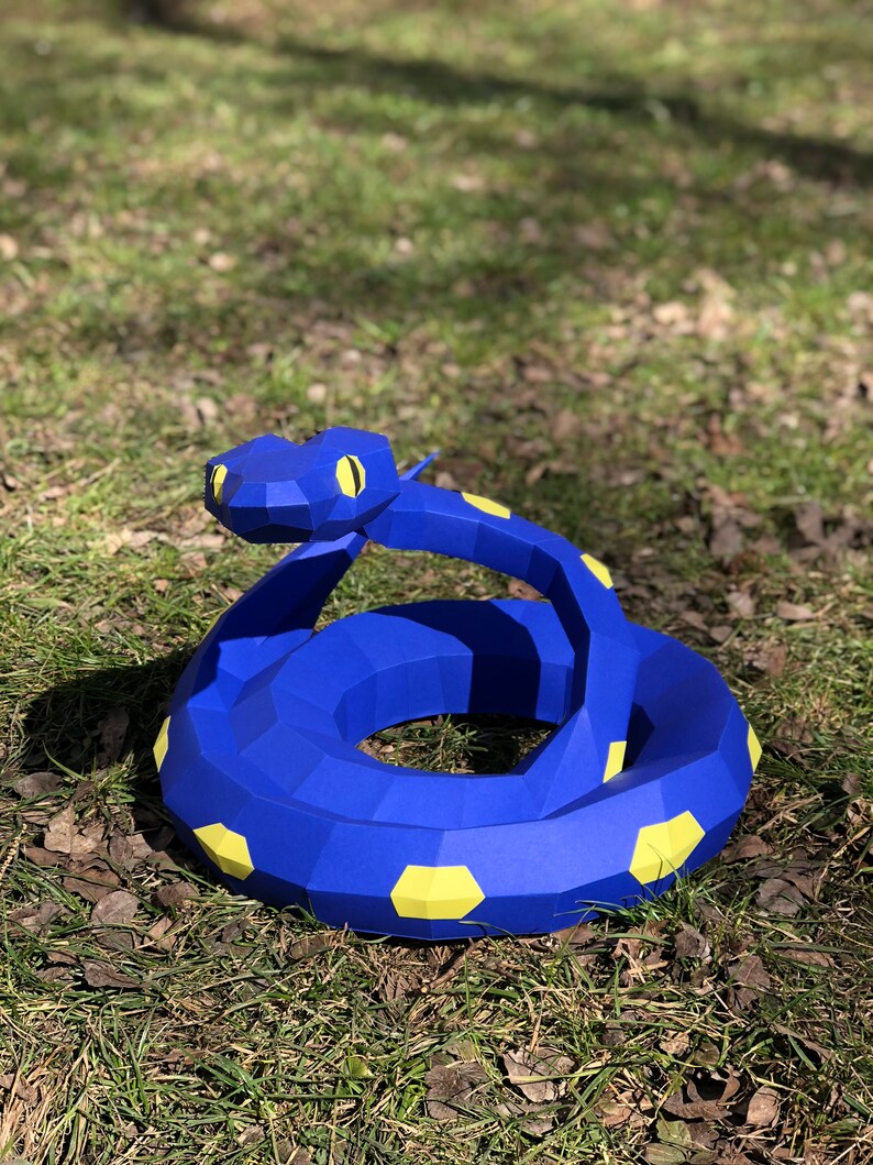 Papercraft 3d SNAKE 3D Python VIPER Low Poly Paper Sculpture - Etsy Canada