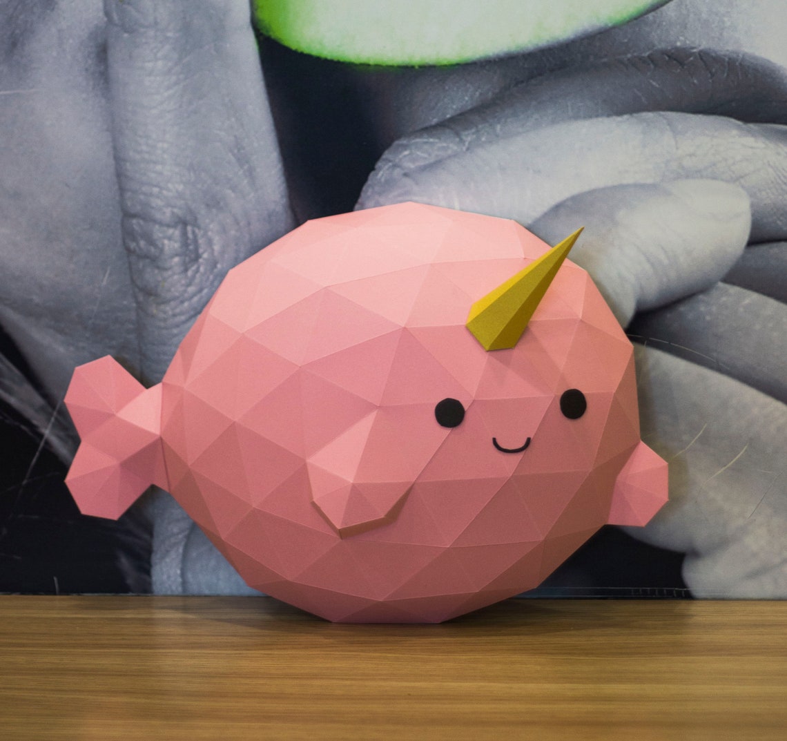 Papercraft 3d CUTE NARWHAL FISH Cartoon Anime Animal Paper - Etsy