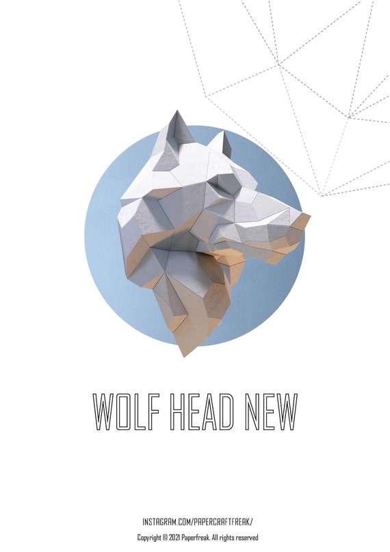 Papercraft 3D WOLF HEAD New Low Poly Paper Sculpture Diy Gift - Etsy Canada