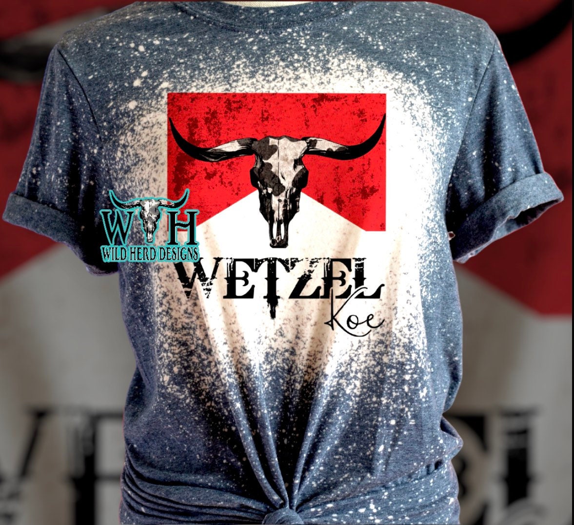 Koe Wetzel Shirt Red Bull Skull Country Musicconcert Shirt Etsy