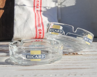 Vintage Ricard Pastis Werbung klare Bar Sammler französischer Aschenbecher