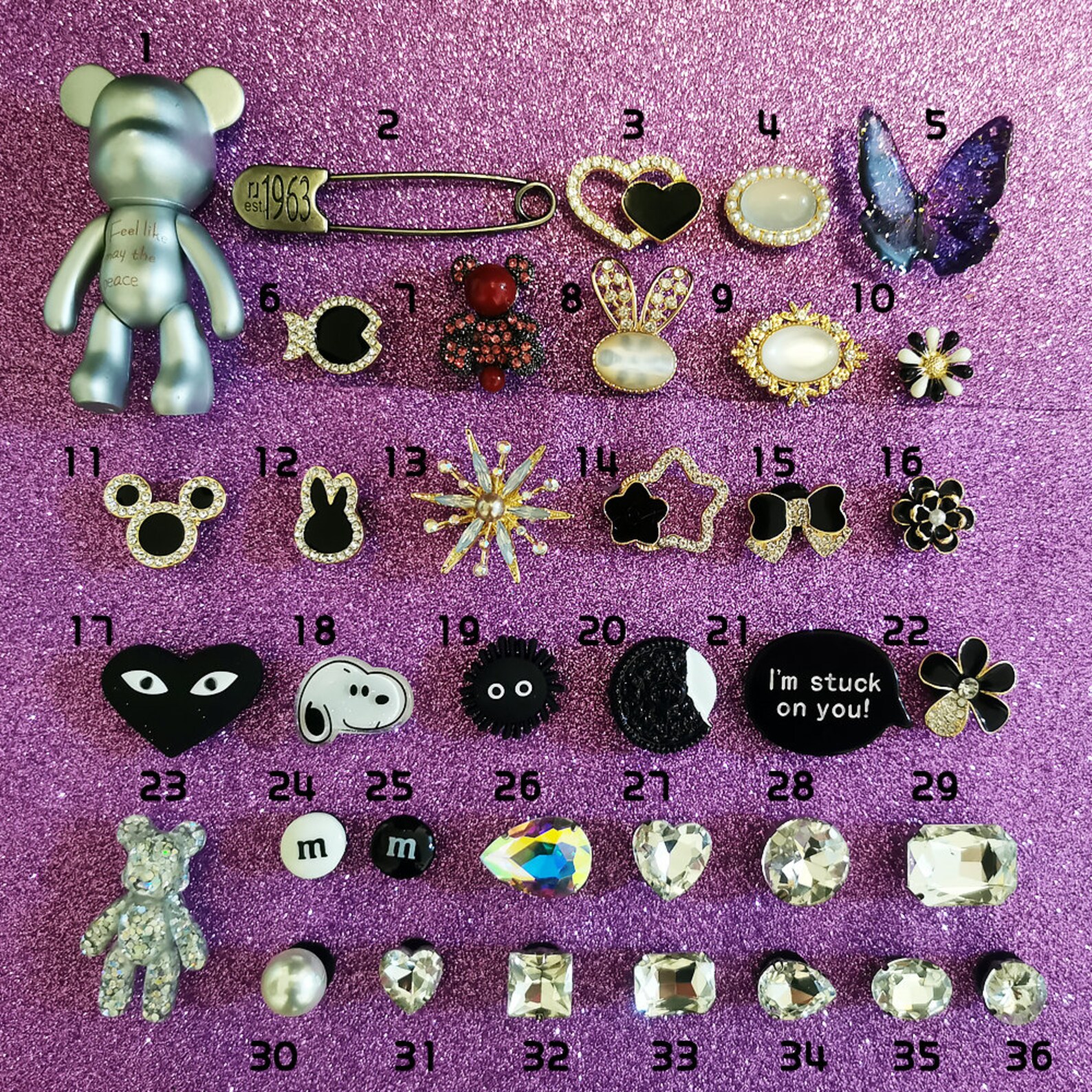 Shoe Charms Decoration DIY Custom Rhinestone Charms Pack Etsy