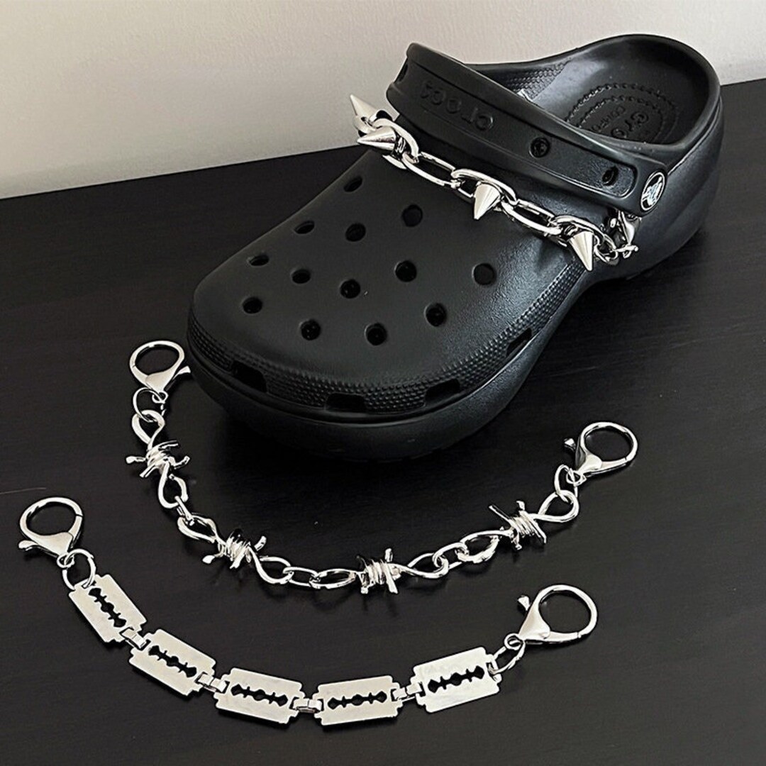 Shoe Chain Charm, Punk Hiphop Stye Cool Strap Chain Decoration Rivet