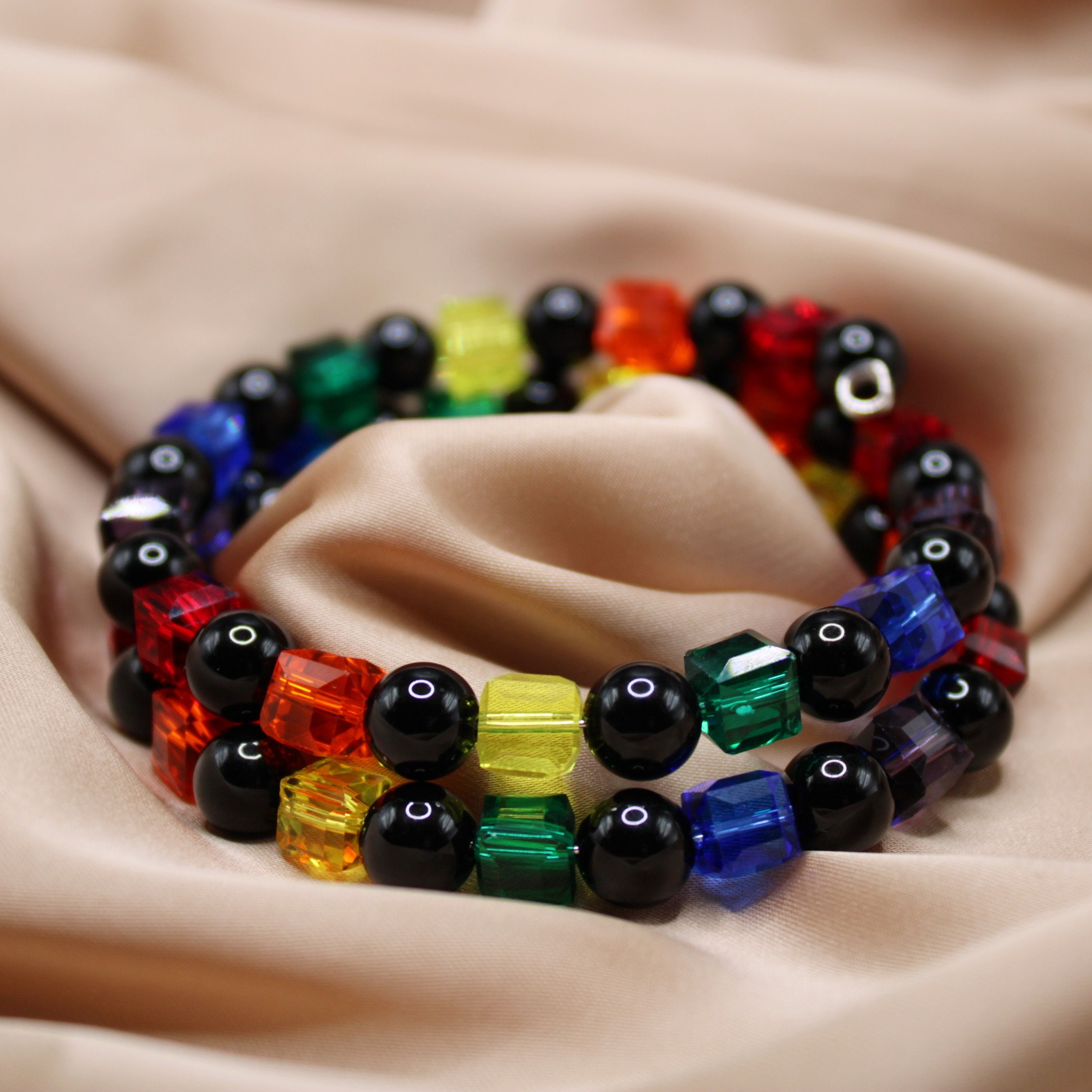 Personalised Beaded Rainbow Bracelet – Bongo Beads