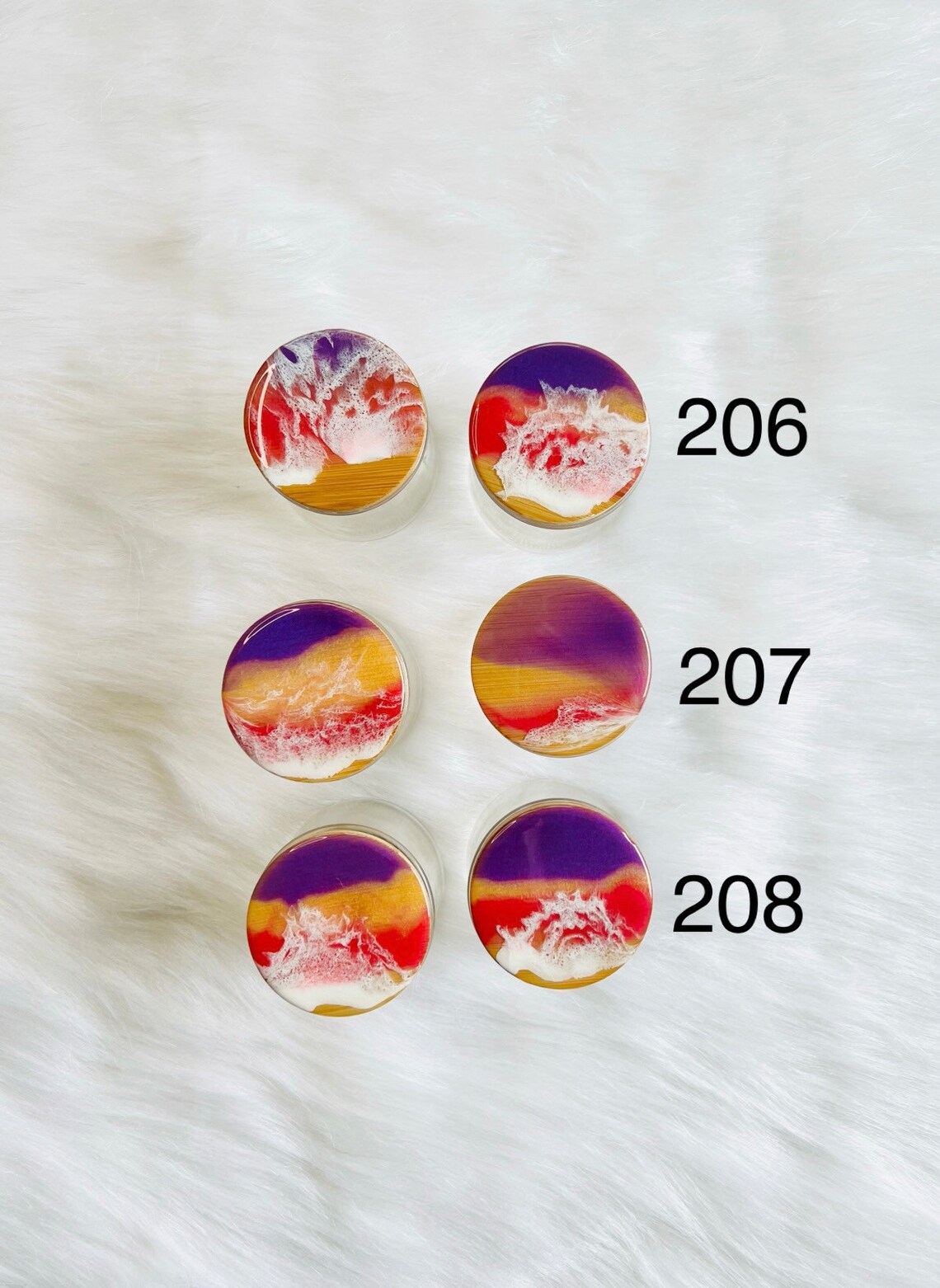 Oui Jar Lids. Bamboo Lids. Yogurt Jar Lids. Ocean Resin. Etsy