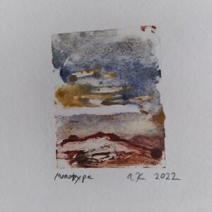 Hand made one of a kind monotype prints