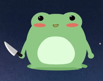 Froggy Vtuber Modell: Live2D Rigged Frogo mit Expressions