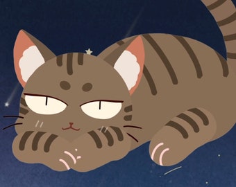 Cat Vtuber: Live2D Vtuber Model Kitty, Rigged, and with Expression
