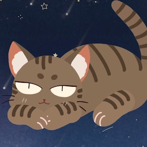 Cat Vtuber: Live2D Vtuber Model Kitty, Rigged, and with Expression