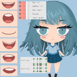Rigged Chibi Mouth for Live2D Vtube Model