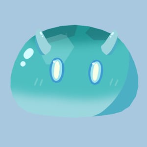 Slime Vtuber: Live2D Vtuber Model Genshin Water Slime, Rigged and with Expression and Animation!