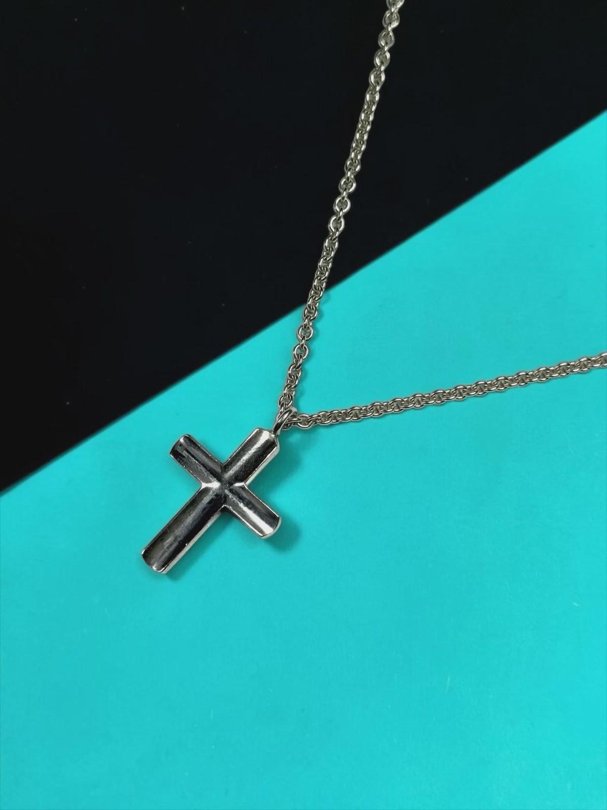 Tiffanys and Co Cross Necklace - Etsy
