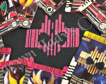 Patrón de punto de cruz de las décadas de Kamen Rider