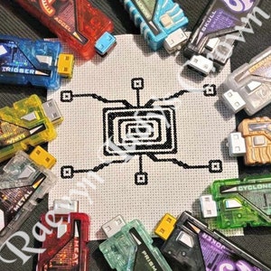 Kamen Rider W- Gaia Memory Connection Port Cross-Stitch Pattern