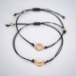 Pulseras de amor o amistad para compartir: Luna y Sol conexión esotérica imagen 3