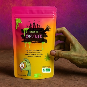 Thé Vert du Zombie : citronnelle, mangue, menthe, caramel