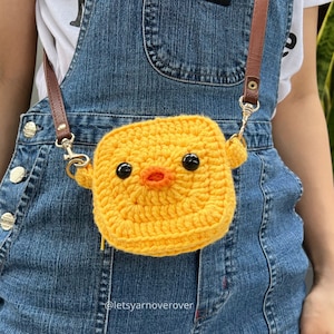 Digital Pattern | Crochet Little Duck Bag | DIY Handmade Shoulder Cross-body Bag | Airpod Bag | Christmas and Birthday Gift for Kids