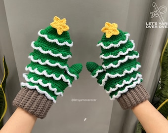 Digital Crochet Pattern | Crochet Christmas Tree Mitten | Crochet Xmas Gift 2022