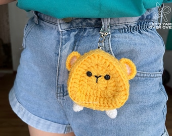 Digital Pattern | Crochet Cheesy Mouse Bag Pattern | Cross-body Shoulder Bag for Kid | Handmade Gift for Christmas, Birthday | Airpod Bag