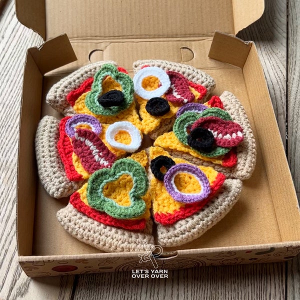 Digital Pattern | 1/6 Pizza Slice including Pizza Crust, Cheese & Sauce | Handmade Toys Play Food Pretend Play Christmas Gift for Kids