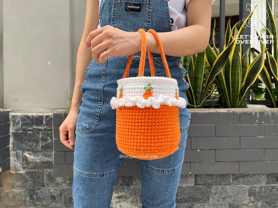 デジタルパターン | かぎ針編みのイースターにんじんバケツバッグ